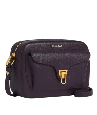 Coccinelle Beat Logo Stamp Small Shoulder Bag In Black