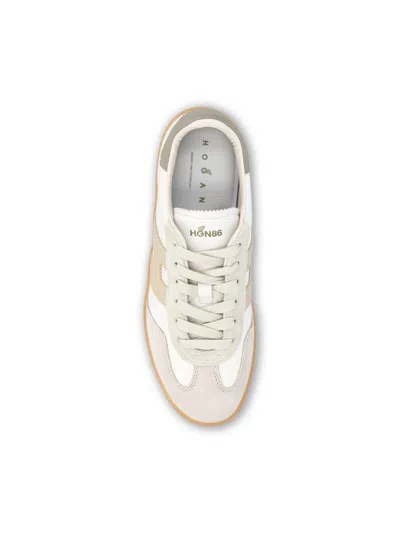 Hogan Panelled Logo-detail Sneakers In White