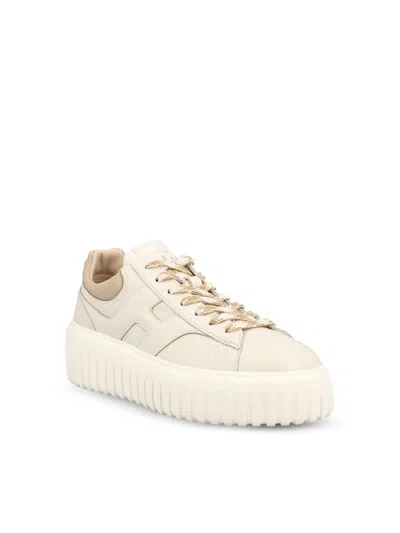 Hogan H-stripes Lace-up Sneakers In Animal Print