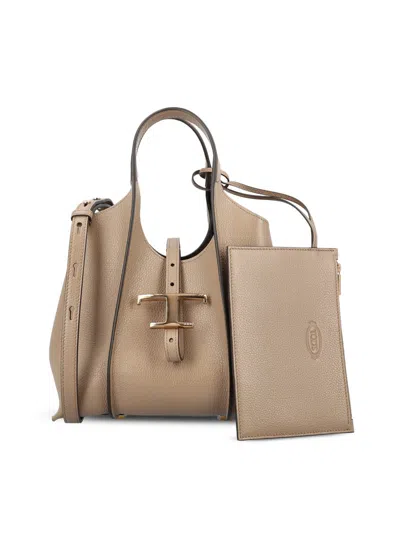 Tod's Mini T-buckle Tote Bag In Brown