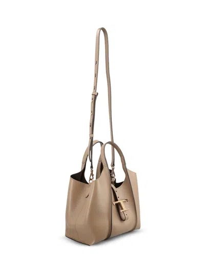 Tod's Mini T-buckle Tote Bag In Brown