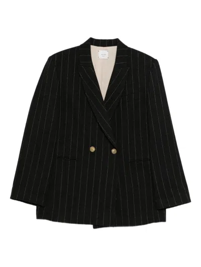 Alysi Pinstripe Double-breasted Jacket In Multi