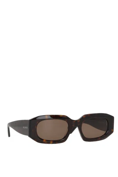 Alaïa Rectangular Sunglasses In Brown