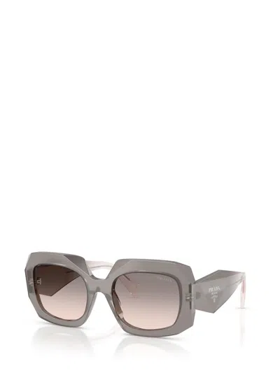 Prada Symbole Oversized-frame Sunglasses In Gray