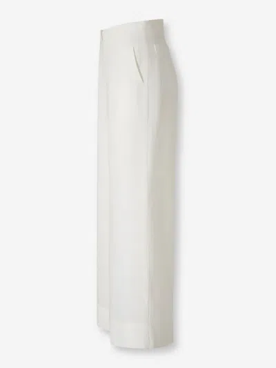 Andres Otalora Luxury Flared Trousers In White