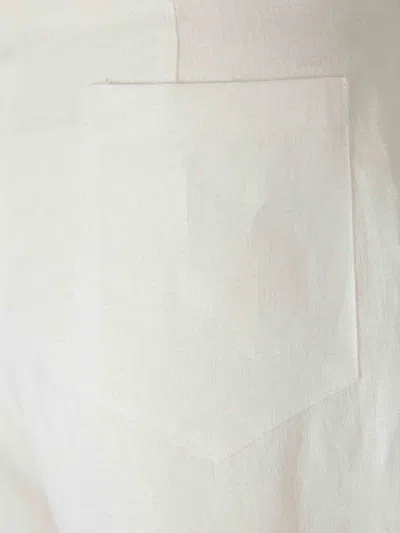 Andres Otalora Luxury Flared Trousers In White