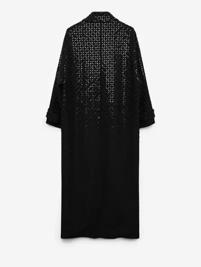 Dorothee Schumacher Sequin Embellished Coat In Punto Milano In Black