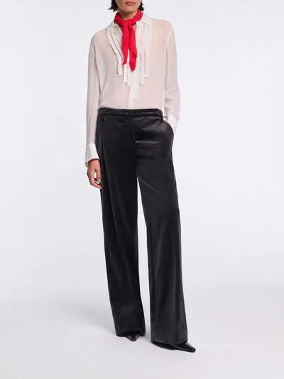 Dorothee Schumacher Sheer Twist Georgette Blouse In White