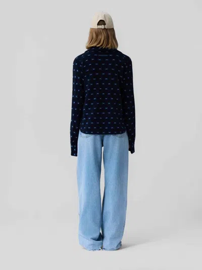 Guest In Residence Silk Blouse In Brown