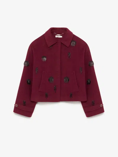 Simkhai Katya Beaded-embellishment Jacket In Red