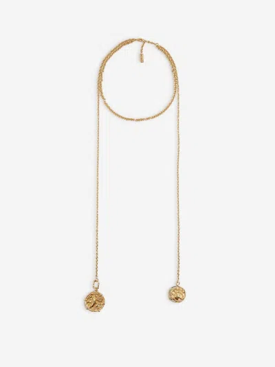 Chloé Laition Vintage Tie Necklace Accessories In Gold
