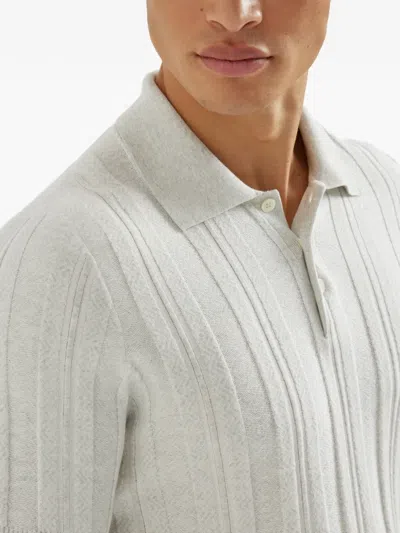 Brunello Cucinelli Button-fastening Short-sleeve Polo Shirt In Gray