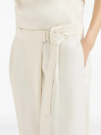 Brunello Cucinelli Sartorial Wrap Trousers In White