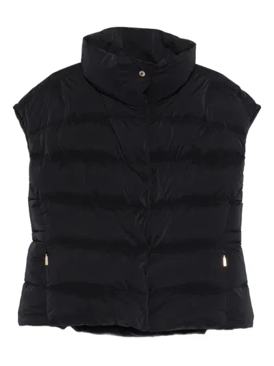 Moorer Zip-up Gilet In Black