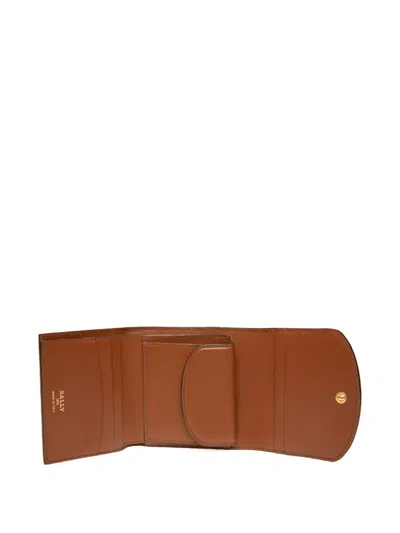 Bally Logo-detail Leather Wallet In Brown