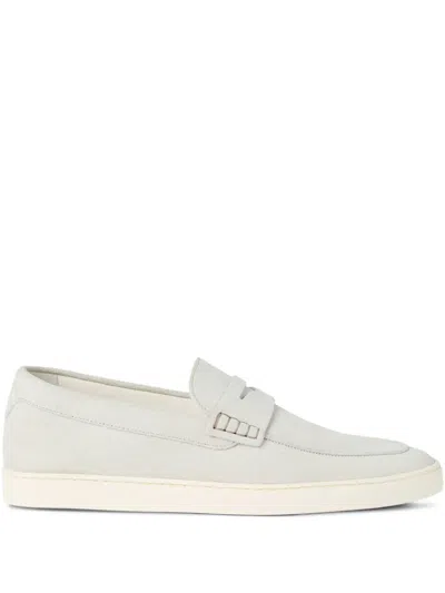 Brunello Cucinelli Suede Loafers In Neutral