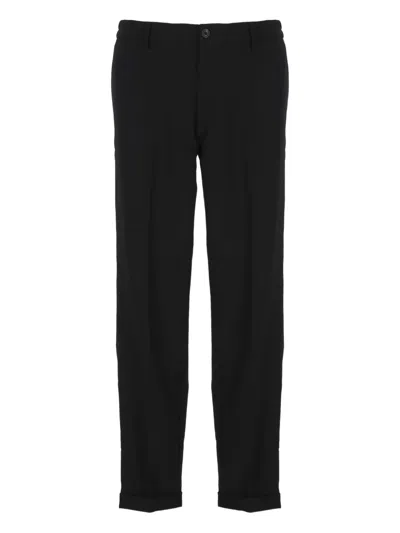 Re-hash Cuffed Straight-leg Trousers In Black