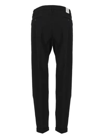 Re-hash Cuffed Straight-leg Trousers In Black