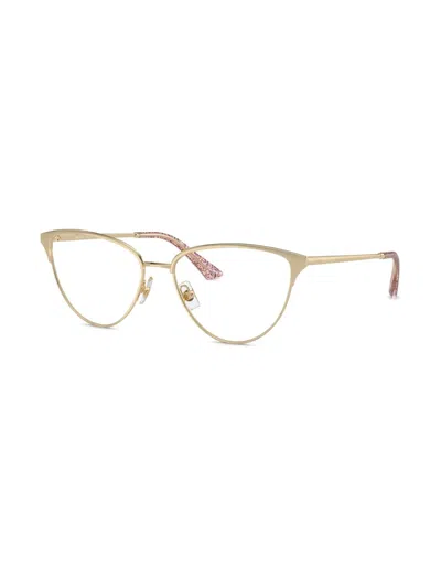 Jimmy Choo Cat-eye Glasses In Gold