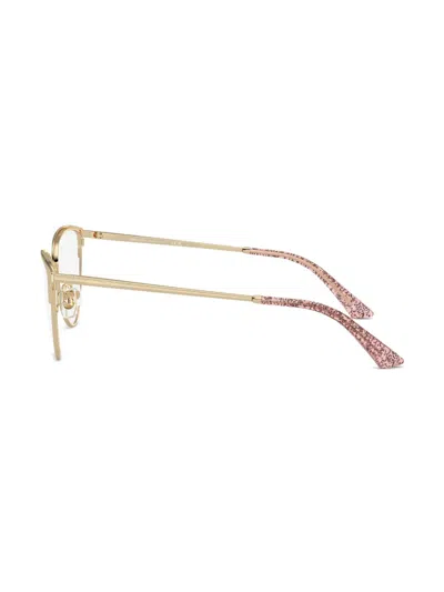 Jimmy Choo Cat-eye Glasses In Gold