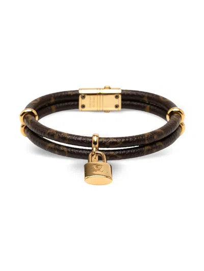 Pre-owned Louis Vuitton 2016 Monogram Keep It Twice Bracelet Costume Bracelet In Brown