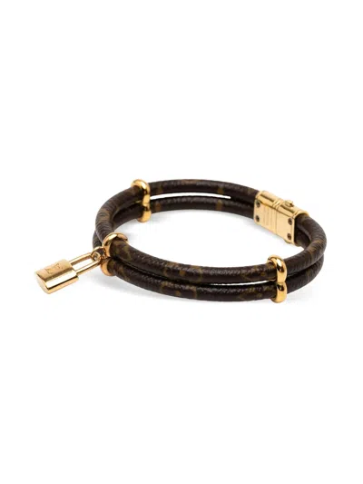 Pre-owned Louis Vuitton 2016 Monogram Keep It Twice Bracelet Costume Bracelet In Brown