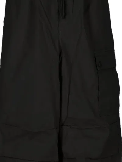 Applied Art Forms Patch-pocket Wide-leg Trousers In Black