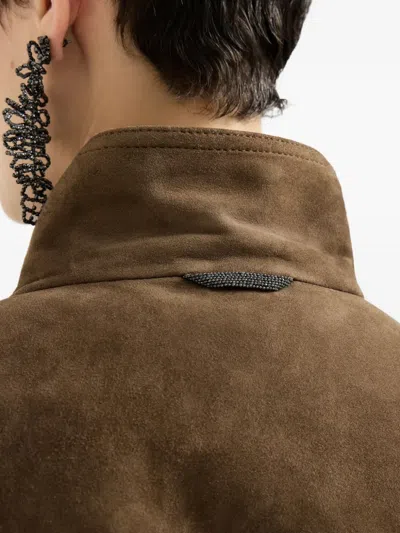 Brunello Cucinelli Monili-detail Front-pocket Vest In Brown