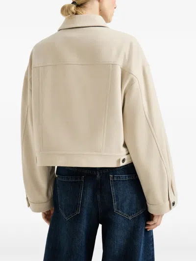 Brunello Cucinelli Lightweight Cloth Outerwear Jacket In Neutral