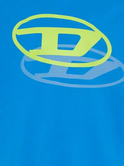 Diesel Logo-detail Short-sleeve T-shirt In Blue