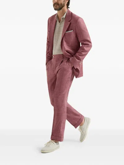 Brunello Cucinelli Short-sleeves Knit Polo Shirt In Neutral