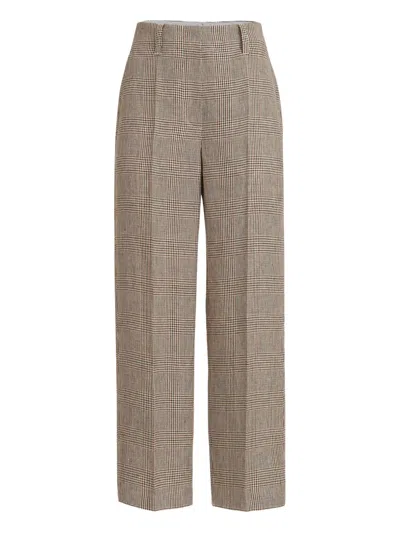 Brunello Cucinelli Square Cigarette Trousers In Brown