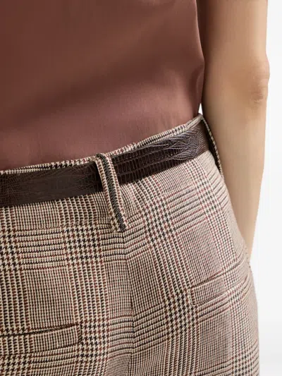 Brunello Cucinelli Square Cigarette Trousers In Brown