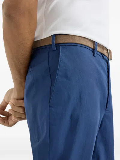 Brunello Cucinelli Comfort Gabardine Trousers In Blue
