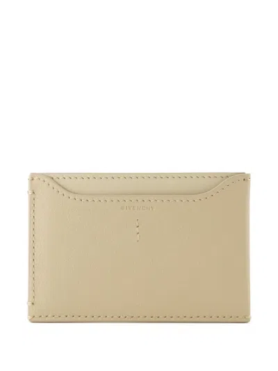 Givenchy Day Embossed-logo Leather Card Holder In Brown