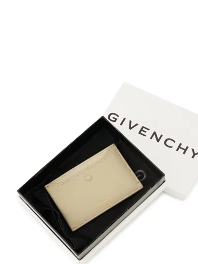 Givenchy Day Embossed-logo Leather Card Holder In Brown