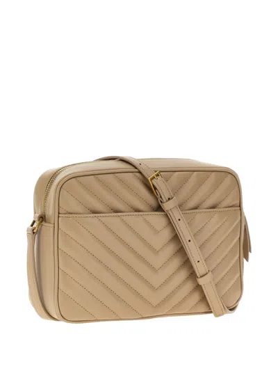 Saint Laurent Small Lou Logo-detail Cross Body Bag In Nude