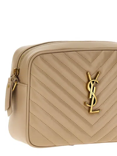 Saint Laurent Small Lou Logo-detail Cross Body Bag In Nude