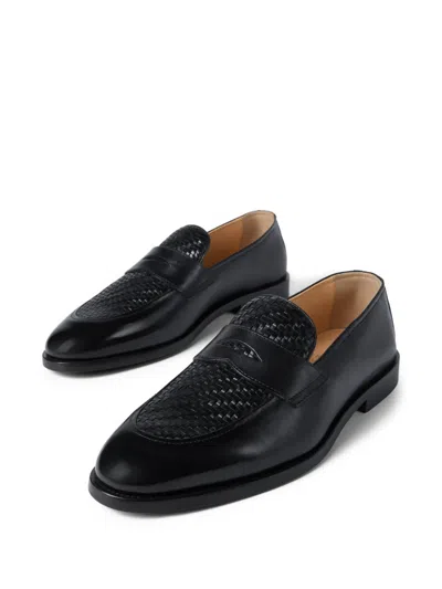 Brunello Cucinelli Penny-slot Loafers In Black