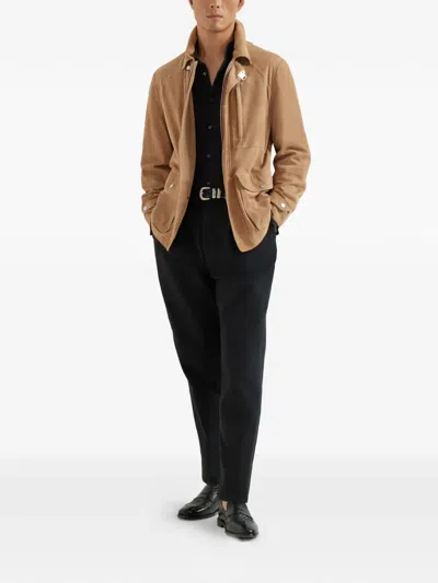 Brunello Cucinelli Penny-slot Loafers In Black