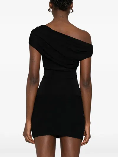 Self-portrait Asymmetric-design Top In Black