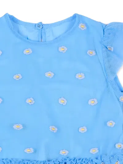 Stella Mccartney Floral Ruffled Dress In Blue