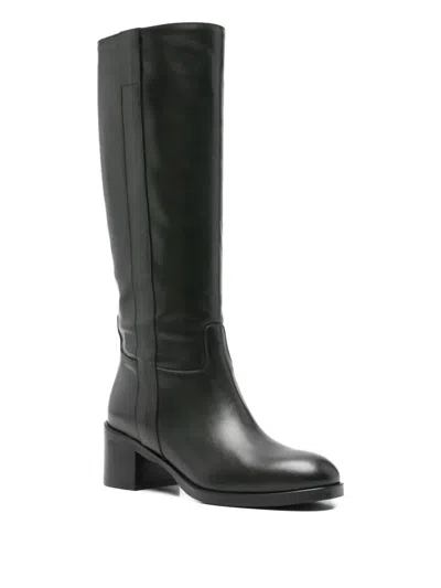 Paola Parisi 50mm Block-heel Boots In Black