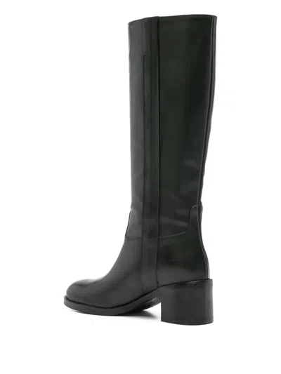 Paola Parisi 50mm Block-heel Boots In Black