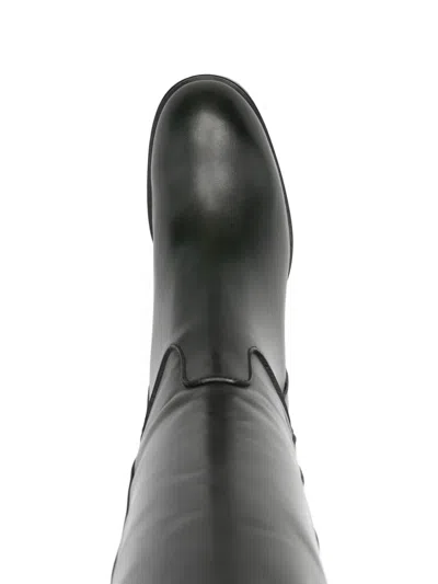 Paola Parisi 50mm Block-heel Boots In Black