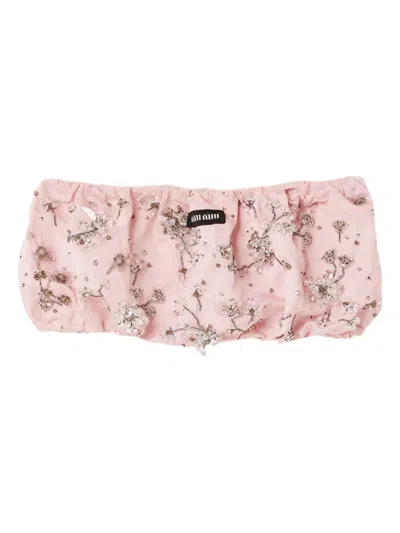 Miu Miu Bandeau-top In Pink