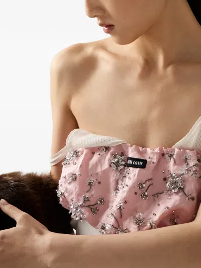 Miu Miu Bandeau-top In Pink