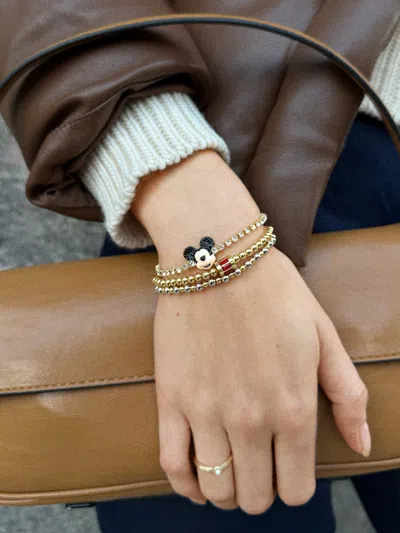 Baublebar Disney Mickey Mouse Tennis Bracelet In Gold