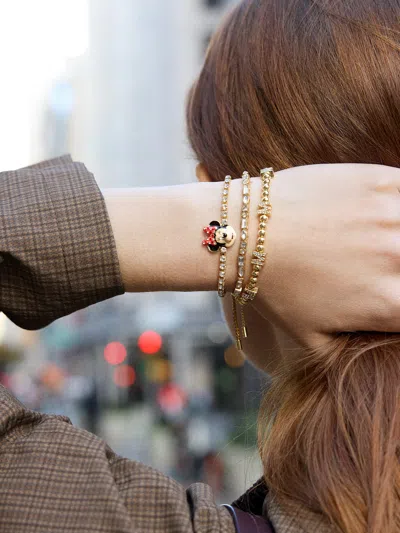 Baublebar Disney Minnie Mouse Tennis Bracelet In Gold