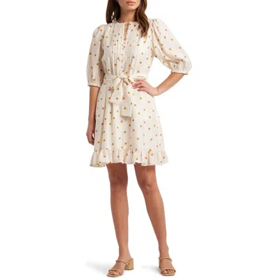 Caslon ® Pintuck Tie Waist Dress